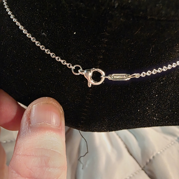 Tiffany & Co. Silver and Blue Heart Necklace - Picture 3 of 5